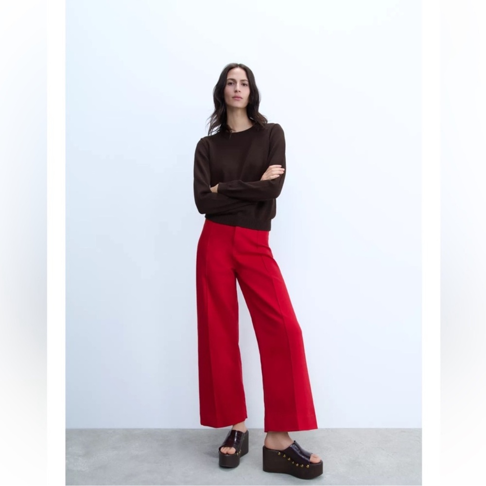 ZARA BLOGGERS FAV ZW COLLECTION HIGH WAIST WIDE LEG JEANS